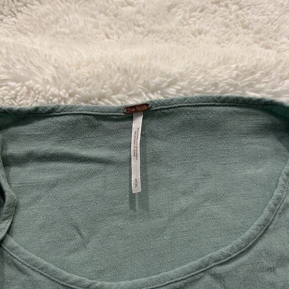 Free People Women’s Light Blue Cold‎ Shoulder Tunic Dress Size Small Boho - Picture 4 of 8